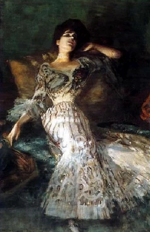 Gisela von Wehner in una grande toilette, 1906